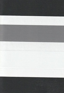 Открытые рулонные шторы день-ночь Салерно, серый 2002 купить в Электростали с доставкой